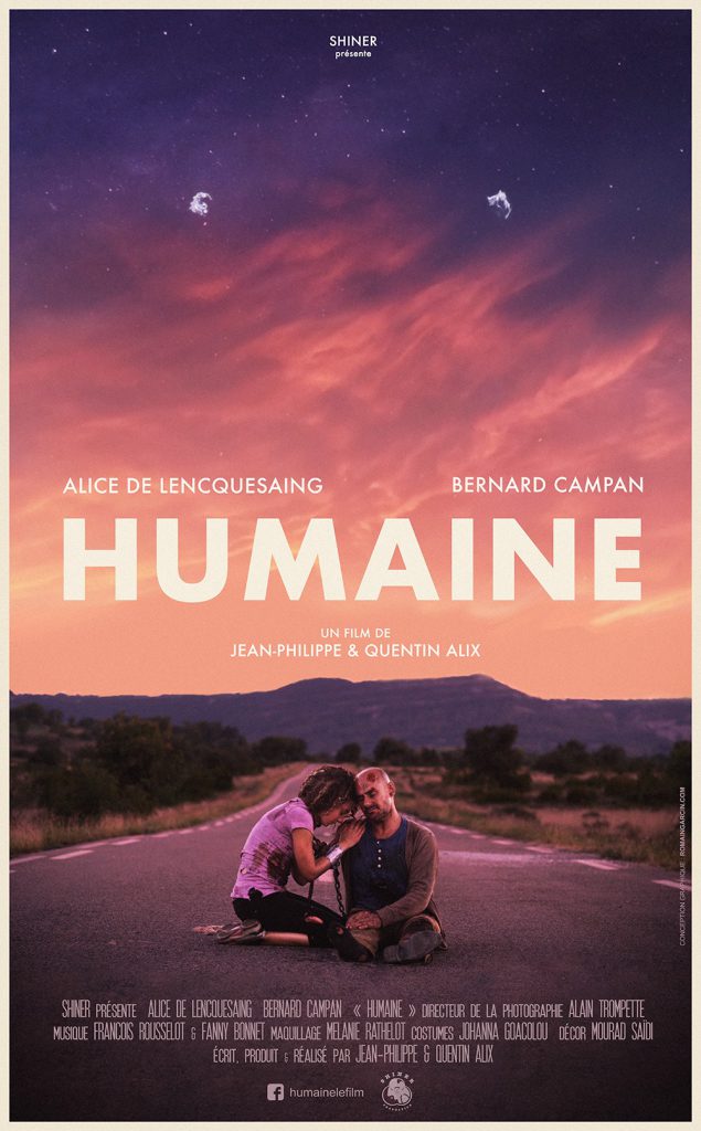 Affiche du court métrage "Humaine" réalisé par Jean-Philippe et Quentin Alix deux réalisateurs marseillais